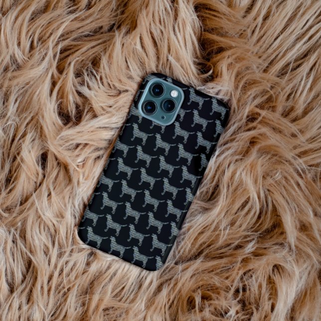 Funda Para iPhone Labrador recuperador Perro Cute Cuesta Silueta Neg (Subido por el creador)