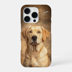Funda Para iPhone 16 Pro Labrador Retriever Amarillo Personalizado