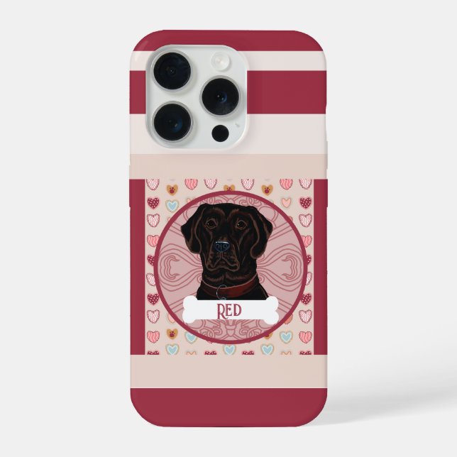 Funda Para iPhone Labrador Retriever Heart iPhone 11 Pro Case  (Reverso )