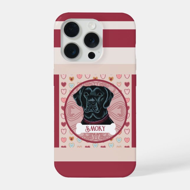 Funda Para iPhone Labrador  Retriever Valentines iPhone 11 Pro Case  (Reverso )