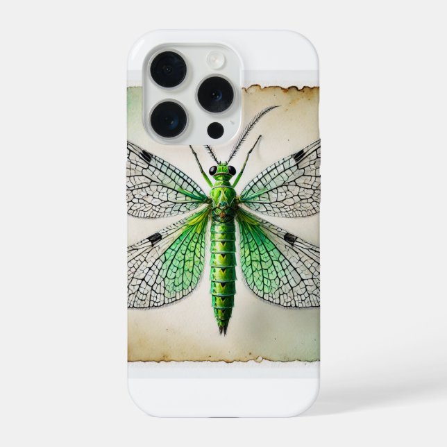 Funda Para iPhone Lacewing Dorsal View 031124IREF238 - Watercolor (Reverso )