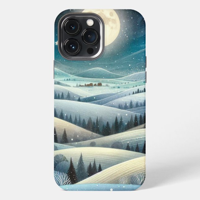 Funda Para iPhone Laderas de invierno (Reverso )