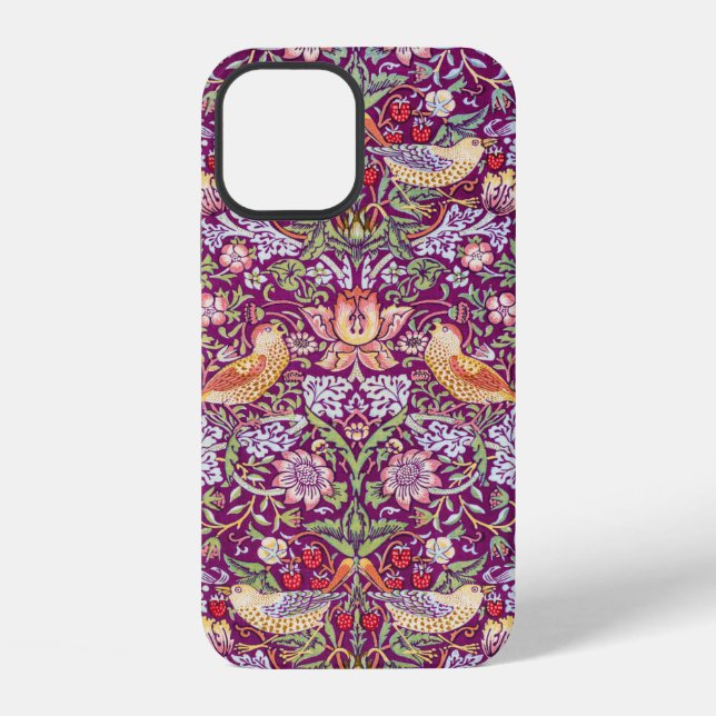 Funda Para iPhone Ladrón de Fresas Rojo, William Morris (Reverso )