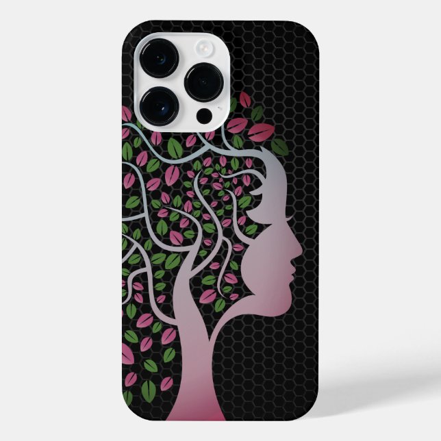 Funda Para iPhone Lady de la naturaleza - Edición Retro Rosa Shadow (Reverso)
