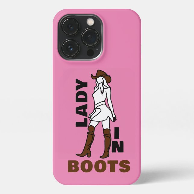Funda Para iPhone Lady en botas Girly savage (Reverso)