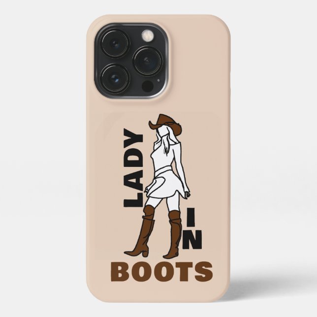 Funda Para iPhone Lady en botas Girly savage (Reverso)