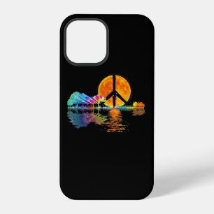 Funda Para iPhone 12 Pro Lago de Guitarra Sombra Paz Amor Guitarra Hippie