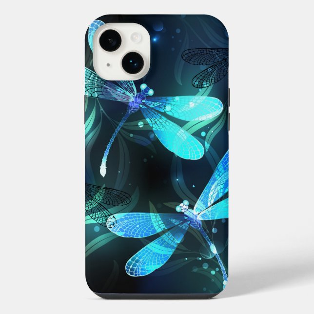 Funda Para iPhone Lago Libélulas Brillantes (Reverso)