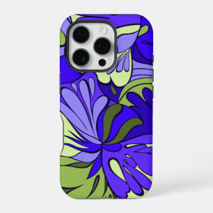Funda Para iPhone 16 Pro Lámpara de lava retro floral psicodélico