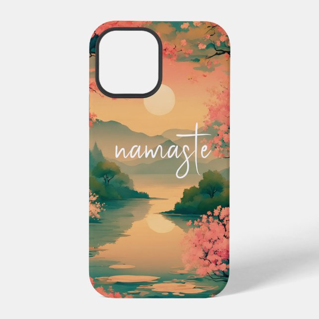 Funda Para iPhone Landscape Sakura Zen (Reverso )