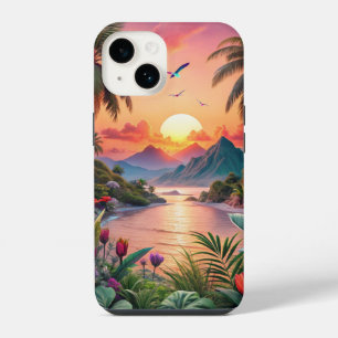 Funda Para iPhone 14 Landscape Tropical Beach