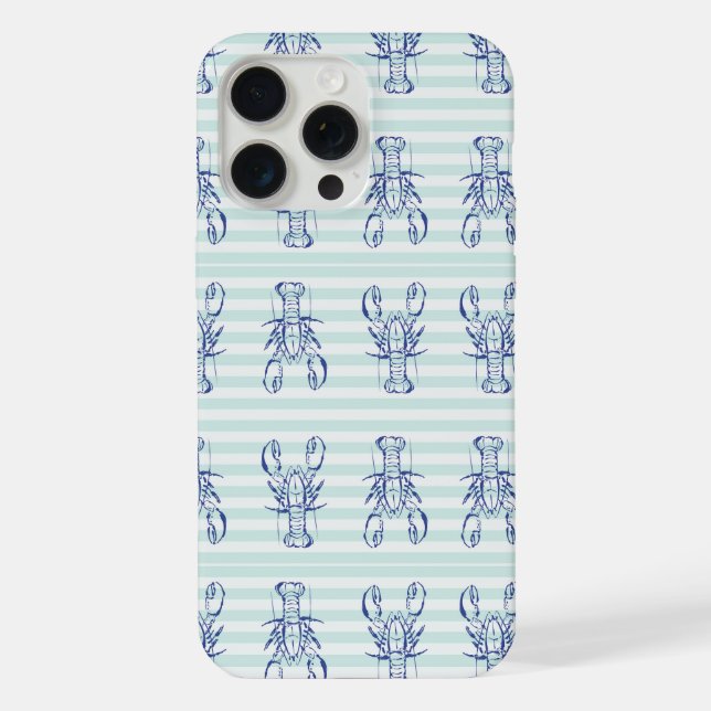 Funda Para iPhone Langostas Azules (Reverso )