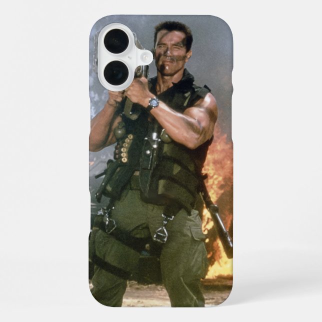 Funda Para iPhone Lanzamiento de cohete de Arnold Schwarzeneger (Reverso )