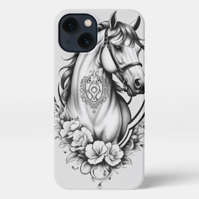Funda Para iPhone Lápiz de caballo (Reverso )