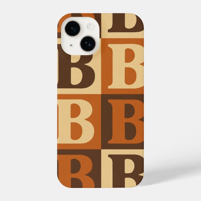 Funda Para iPhone “Large B Graphic Phone Case, Stylish Protector” (Reverso )