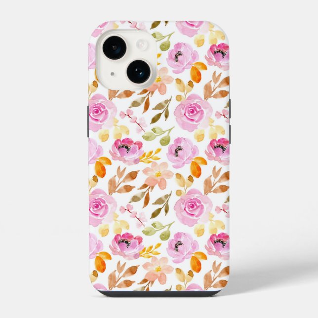 Funda Para iPhone Las bonitas flores rosas (Reverso )