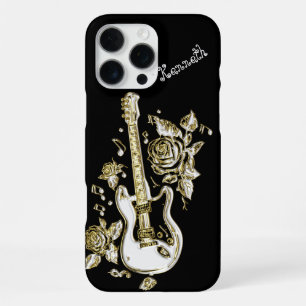 Funda Para iPhone 16 Pro Max Las cuerdas de guitarra brillan con oro