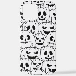 Funda Para iPhone 12 Pro Max Las divertidas calabazas se enfrentan al bosquejo 