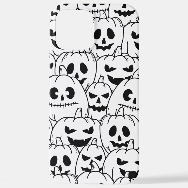 Funda Para iPhone Las divertidas calabazas se enfrentan al bosquejo  (Reverso )