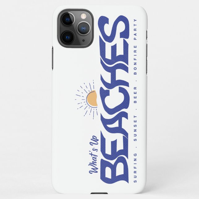 Funda Para iPhone Las divertidas playas de What's Up Beach Pun Summe (Reverso)