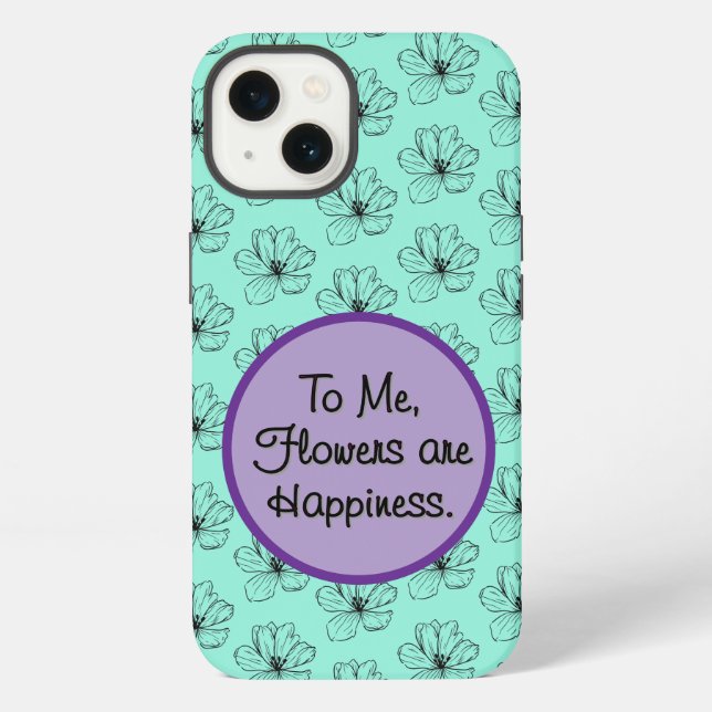 Funda Para iPhone Las flores son felicidad (Reverso )