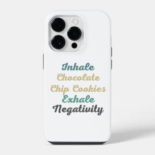 Funda Para iPhone 14 Pro Las galletas de chocolate inhalado exhalan negativ