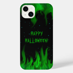 Funda Para iPhone 14 Plus Las llamas verdes en el cielo estrellado