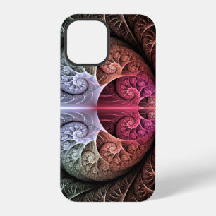 Funda Para iPhone 12 Pro Latido, Arte fractal de fantasía surrealista abstr
