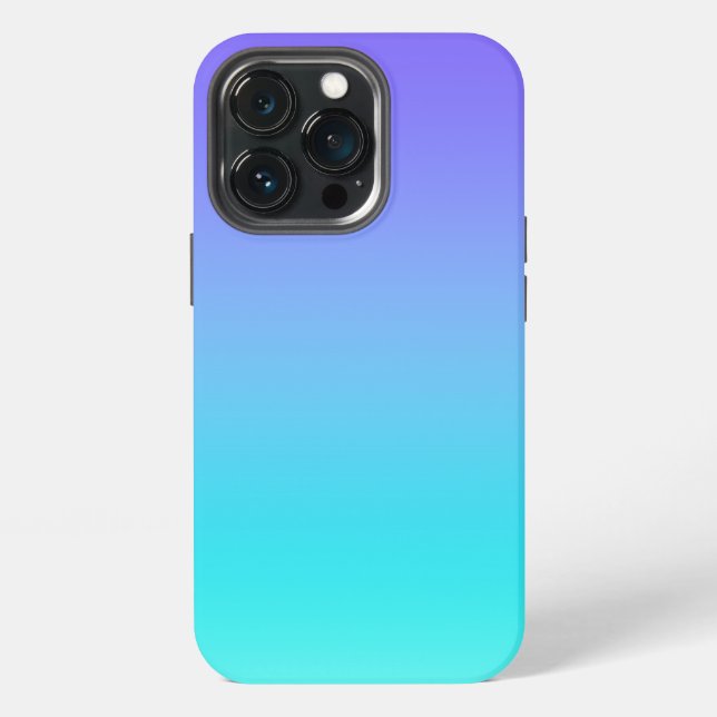 Funda Para iPhone Lavanda al gradiente Verde azulado Aqua (Reverso )
