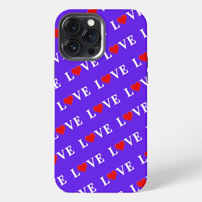 Funda Para iPhone Lavender LOVE Moderno Elegante (Reverso )