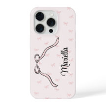 Lazo Coquette Personalizado Teléfono Rosa