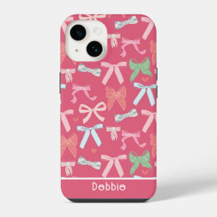 Funda Para iPhone 14 Lazos Coquetos Femeninos