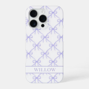 Funda Para iPhone 16 Pro Lazos de Acuarela de Coqueta Morada
