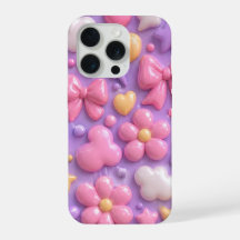 Lazos y Corazones Kawaii de Pastel Patrón Continuo
