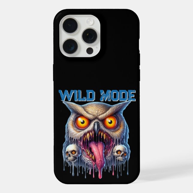 Funda Para iPhone Lechuza de fantasía en modo salvaje (Reverso )