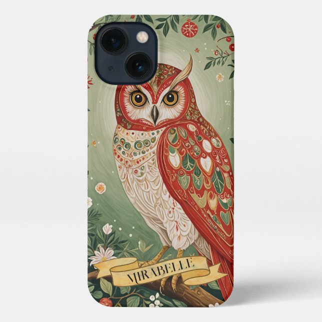 Funda Para iPhone Lechuza Festiva Personalizada (Reverso )