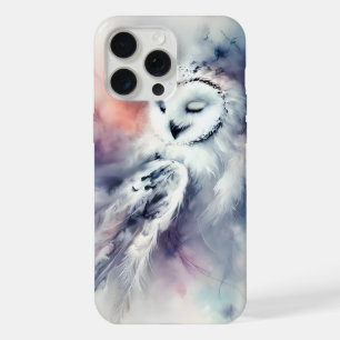 Lechuza nevada encantada en acuarela