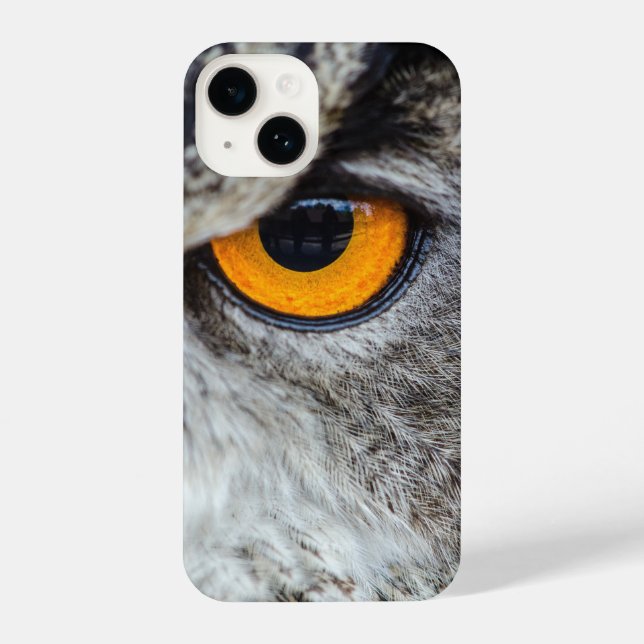 Funda Para iPhone Lechuza, ojos, cierre (Reverso )