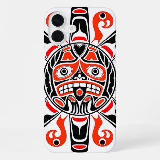 Funda Para iPhone 16 Plus legado cultural del arte tribal Haida sol Tlingit