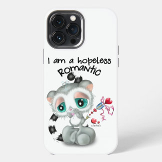 Funda Para iPhone 13 Pro Max Lémur encantador con flecha de Cupido del corazón