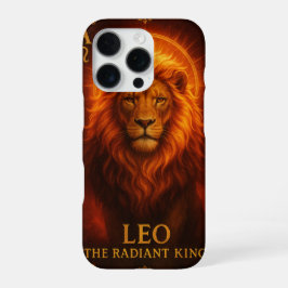 Funda Para iPhone 16 Pro Leo Zodiac Art – Fiery Lion of Confidence