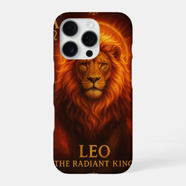 Funda Para iPhone Leo Zodiac Art – Fiery Lion of Confidence (Reverso)