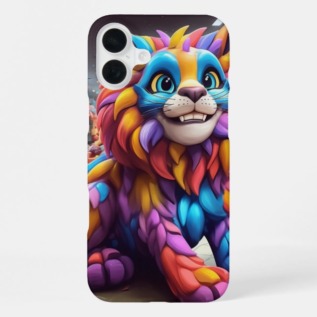 Funda Para iPhone León Colorido (Reverso )