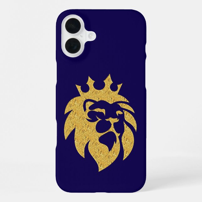Funda Para iPhone León con Corona - Estilo Oro 1 (Reverso )