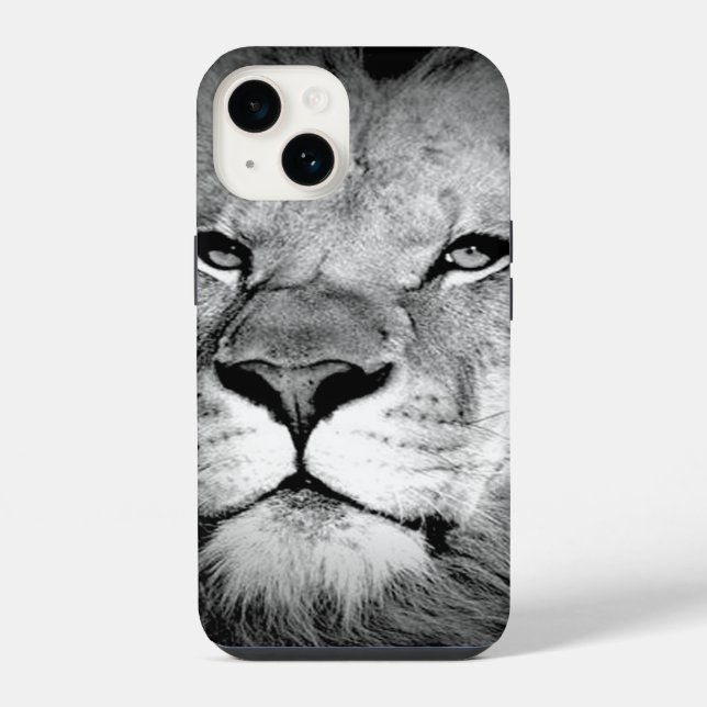 Funda Para iPhone León negro y blanco (Reverso )