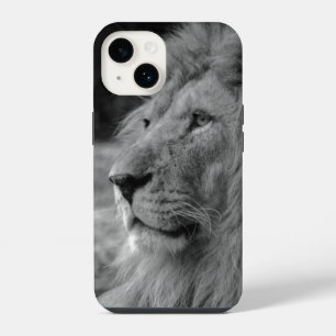 Funda Para iPhone 14 León negro y blanco - Animal salvaje