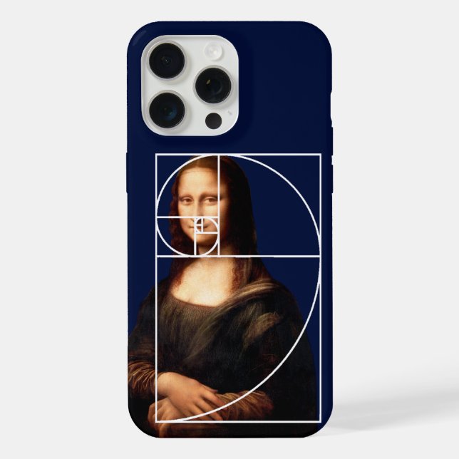 Funda Para iPhone Leonardo da Vinci Mona Lisa Fibonacci Sequence (Reverso )