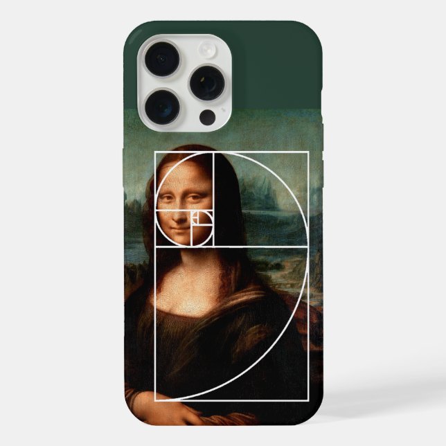 Funda Para iPhone Leonardo da Vinci Mona Lisa Fibonacci Sequence (Reverso )