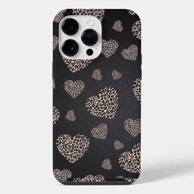 Funda Para iPhone Leopard Hearts (Reverso )