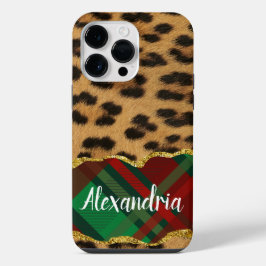 Funda Para iPhone 14 Pro Max Leopard Plaid